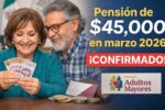 Pensión de $45.000 en marzo 2026: quiénes cobran, requisitos clave y fecha exacta de pago para adultos mayores