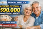 Refuerzo Previsional de $90.000 para Jubilados Mínimos en Argentina – Marzo 2026