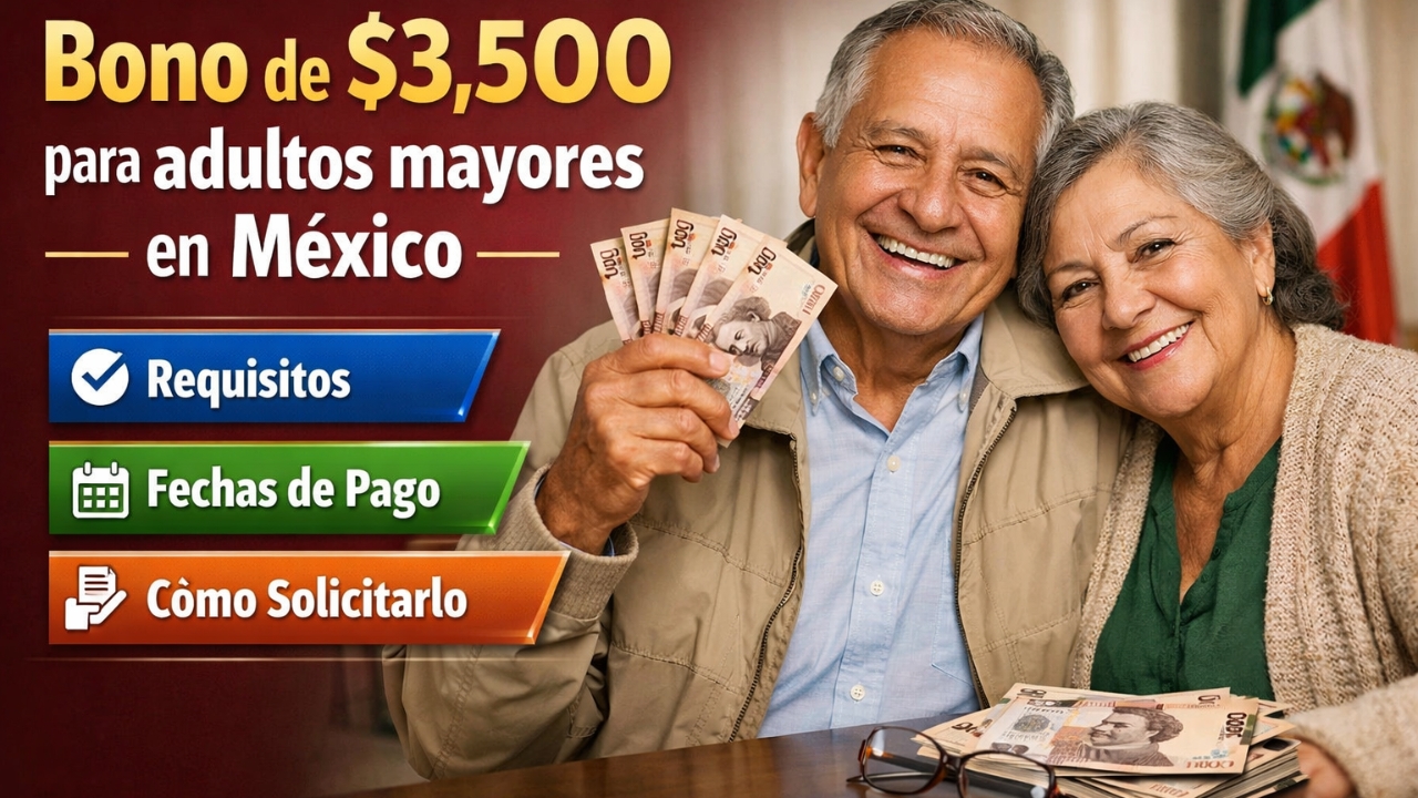Bono de $3.500 para adultos mayores en México: requisitos, fechas de pago y cómo solicitarlo