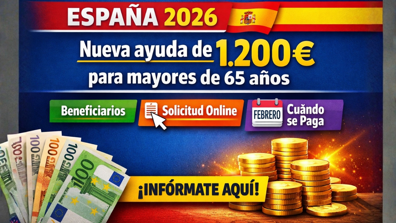 Nueva Ayuda de 1.200€ para Mayores de 65 Años en España – Febrero 2026