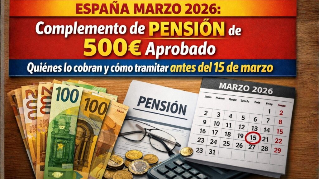 Complemento de Pensión de 500€ en España – Marzo 2026